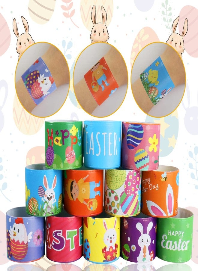 JDSTY 48 PCS Easter Slap Bracelets Toys for Kids Boys Girls Toddlers Easter Basket Stuffers Egg Fillers Gifts Party Favors - Image 4